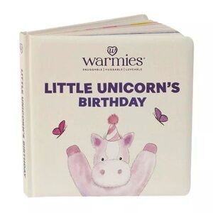 New Warmies Unicorn Board Book - Birthday